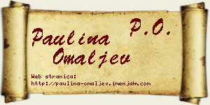 Paulina Omaljev vizit kartica